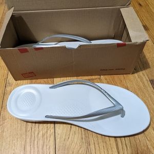 FitFlop Silver Flip Flops